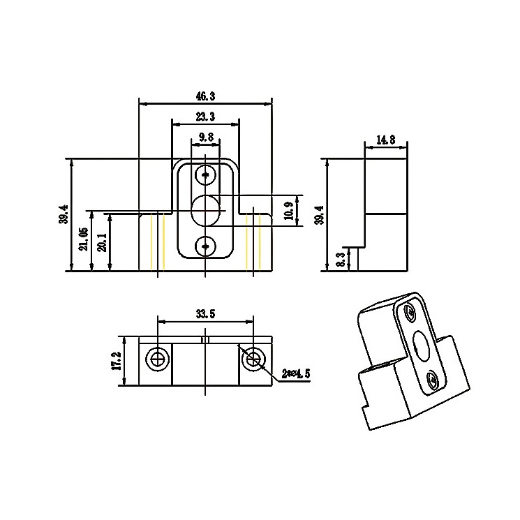 Gối đỡ vít me trục Z cho máy in 3D, Ender, CR10, Anet ...