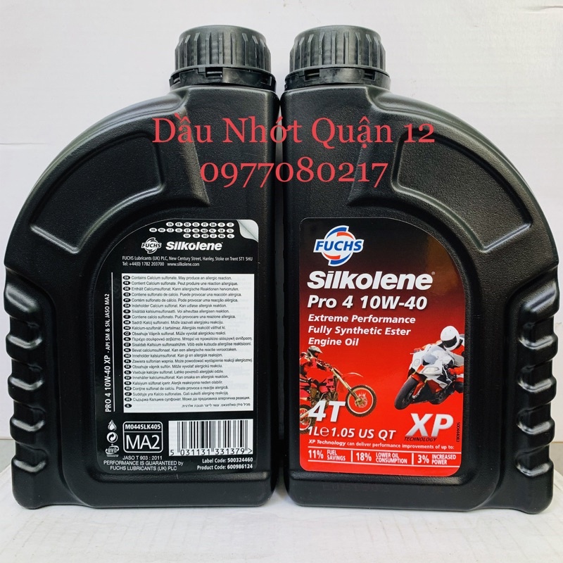 Nhớt Fuchs Silkolene Pro 4 10W-40 Mẫu Tem Châu Âu - 800ML 1Lit1 1Lit2 1Lit3 1Lit4