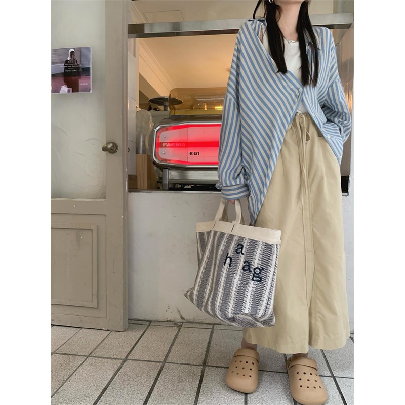 Chân Váy Chữ A Lưng Cao Bằng Cotton Lanh Màu Sắc Retro Phong Cách Nhật Bản Thời Trang Mùa Hè Cho Nữ