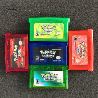 Hộp Thẻ Chơi game pokemon gba Màu Xanh Lá / Ngọc Lục Bảo / Đỏ Lửa / Xanh Lá / ruby
