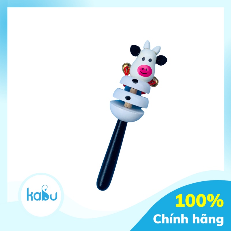 Lục Lac, Xúc Xắc Gỗ Hình Thú Tăng Vận Động Cầm Nắm, Kích Thích Thính Giác Cho Bé Từ Sơ Sinh
