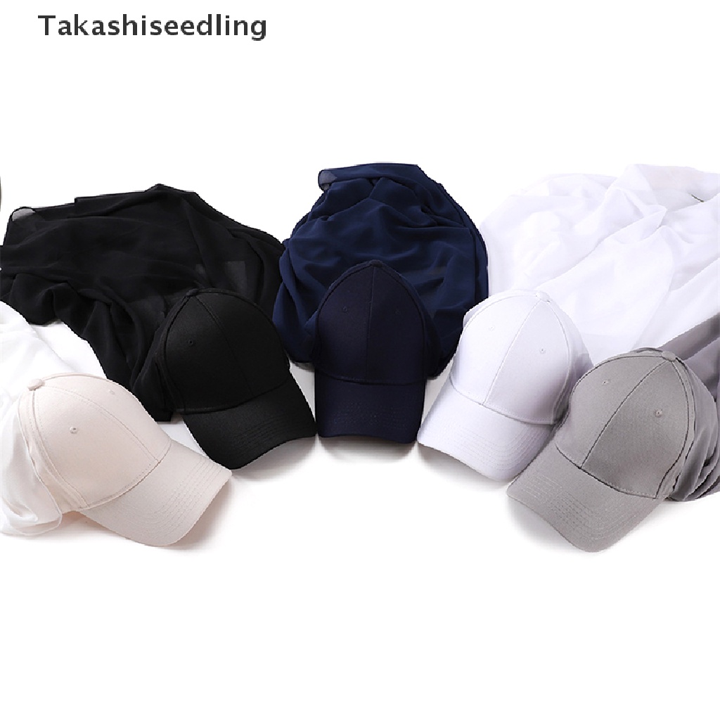 (Takashiseedling) Khăn Voan Trùm Đầu Thể Thao Có Mũ Trùm Đầu / Khăn Choàng Cổ Tudung Kèm Mũ Thể Thao Bán Chạy