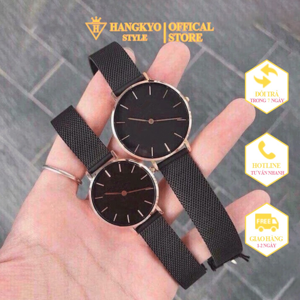 Đồng hồ nam nữ DW dây lưới thép đan trẻ trung sang trọng - bảo hành 12 tháng