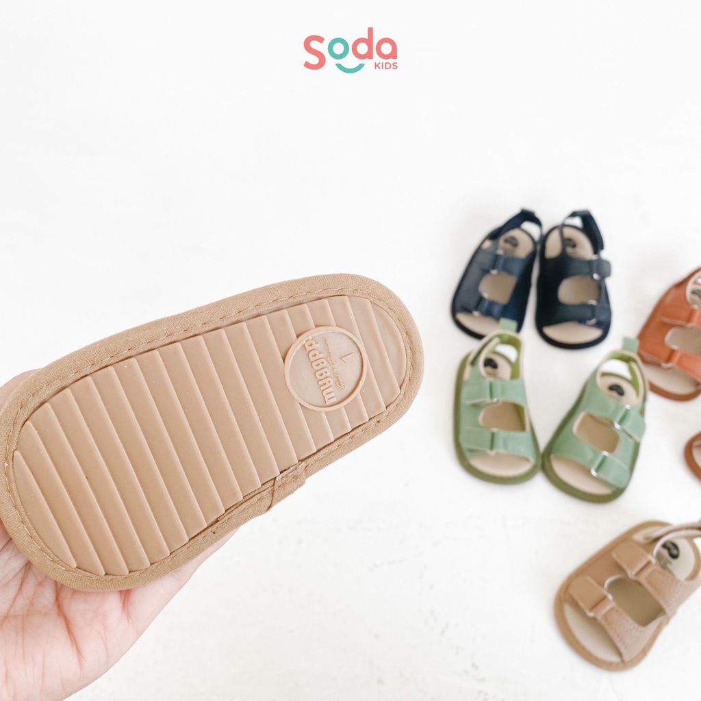 Dép cho bé trai chất liệu da mềm nhiều màu phong cách công tử