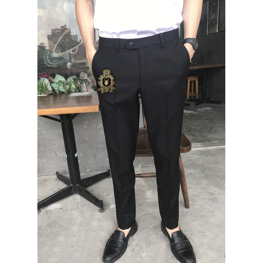 Quần Âu Nam Đen Phong Cách Hàn Quốc