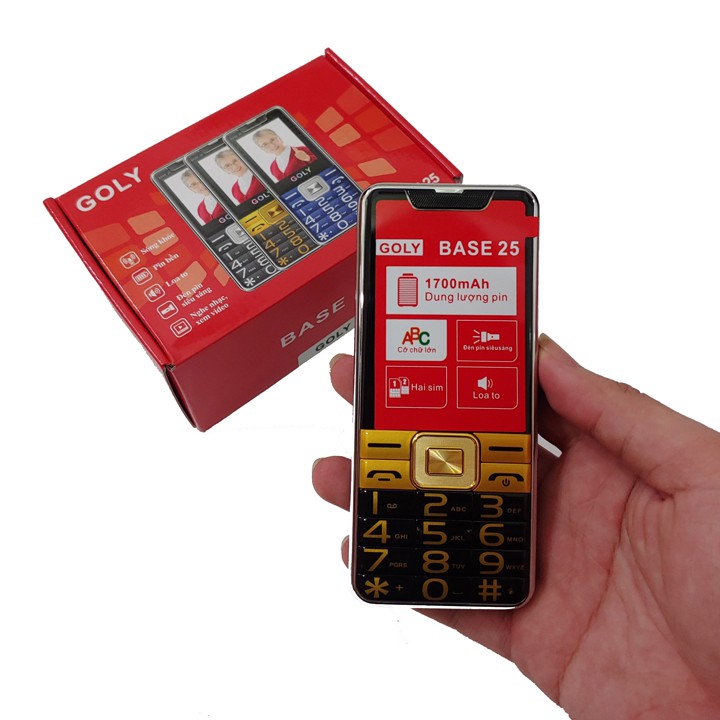  Điện thoại Goly Base 25 Phím số to, Loa 3D siêu lớn , Pin khủng - Hàng chính hãng | BigBuy360 - bigbuy360.vn