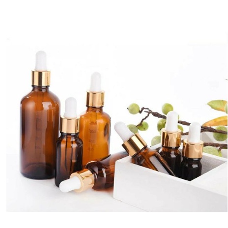 Chai Thủy Tinh NÂU NẮP BÓP Đựng Serum, Tinh Dầu 10ml//20ml/30ml/50ml