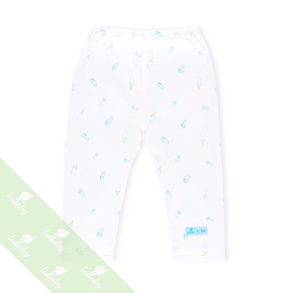 [ Sale Hàng Lẻ Size] Quần Thun Dài Hãng Lullaby, In Hình Bình Sữa Xinh Yêu, 100% Chất Cotton Mềm Mát