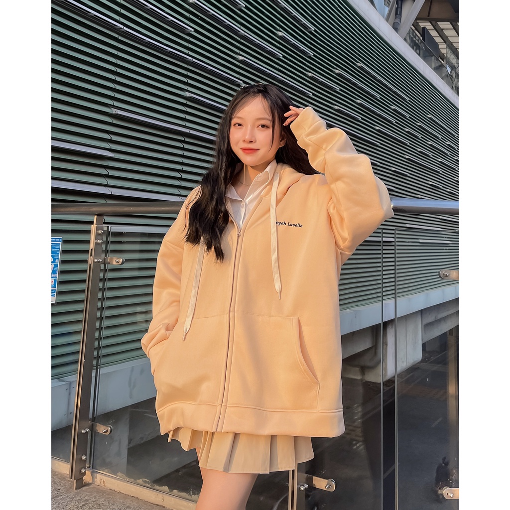 Áo khoác nỉ Hoodie in chữ Aleyah Lavelle trước ngực nhiều màu form rộng ulzzang - Made by Fiin | BigBuy360 - bigbuy360.vn