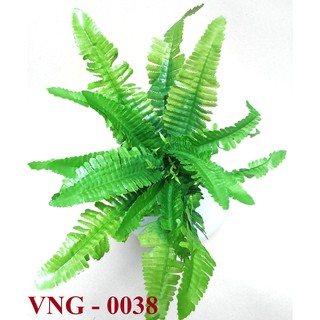 Cây giả trang trí - Dương xỉ giả, trầu bà lá xẻ, phát tài, cây giả điểm trang trí (chưa bao gồm chậu)
