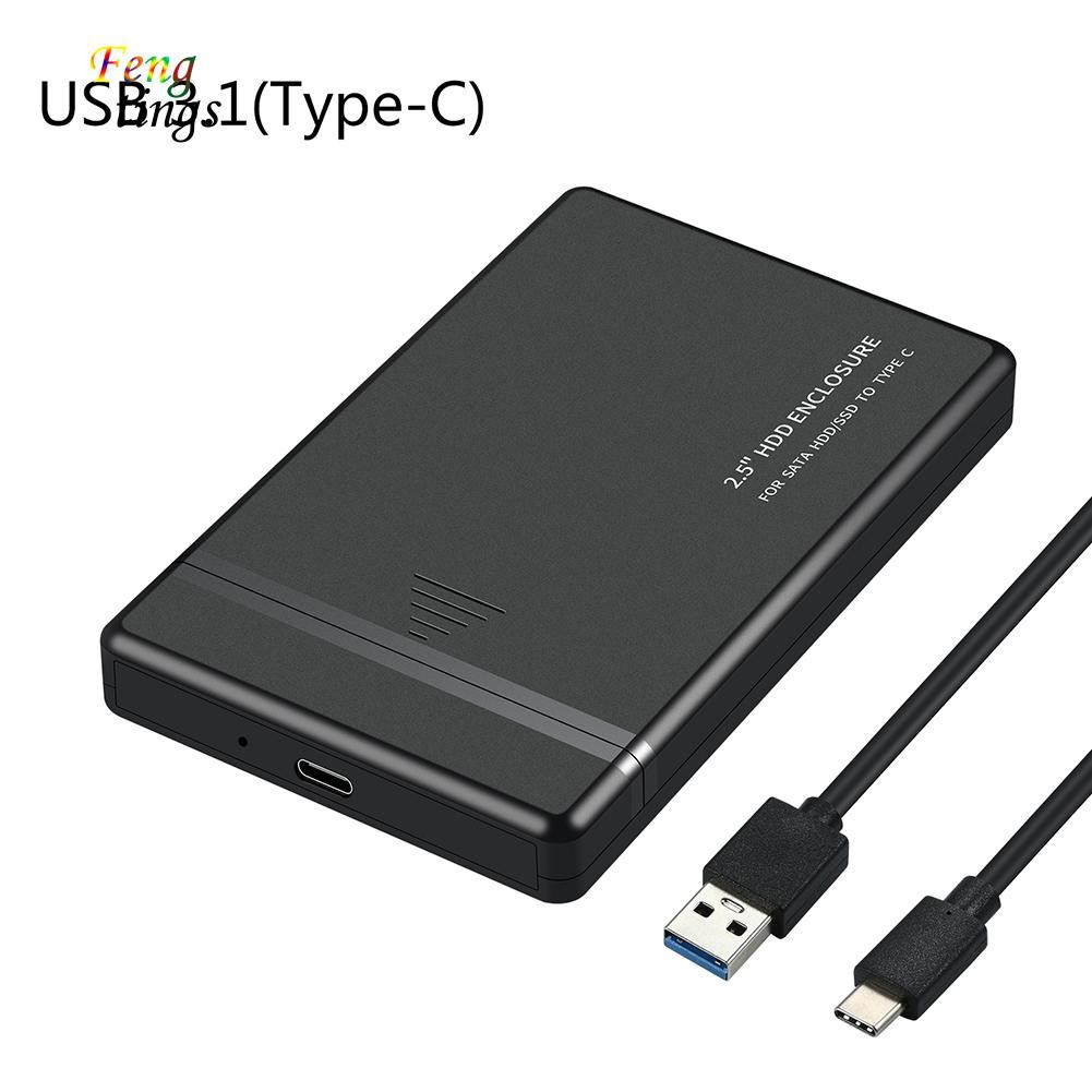 Portable 2.5 inch USB 2.0/3.0/3.1 Type-C Hard Drive Enclosure External HDD Case