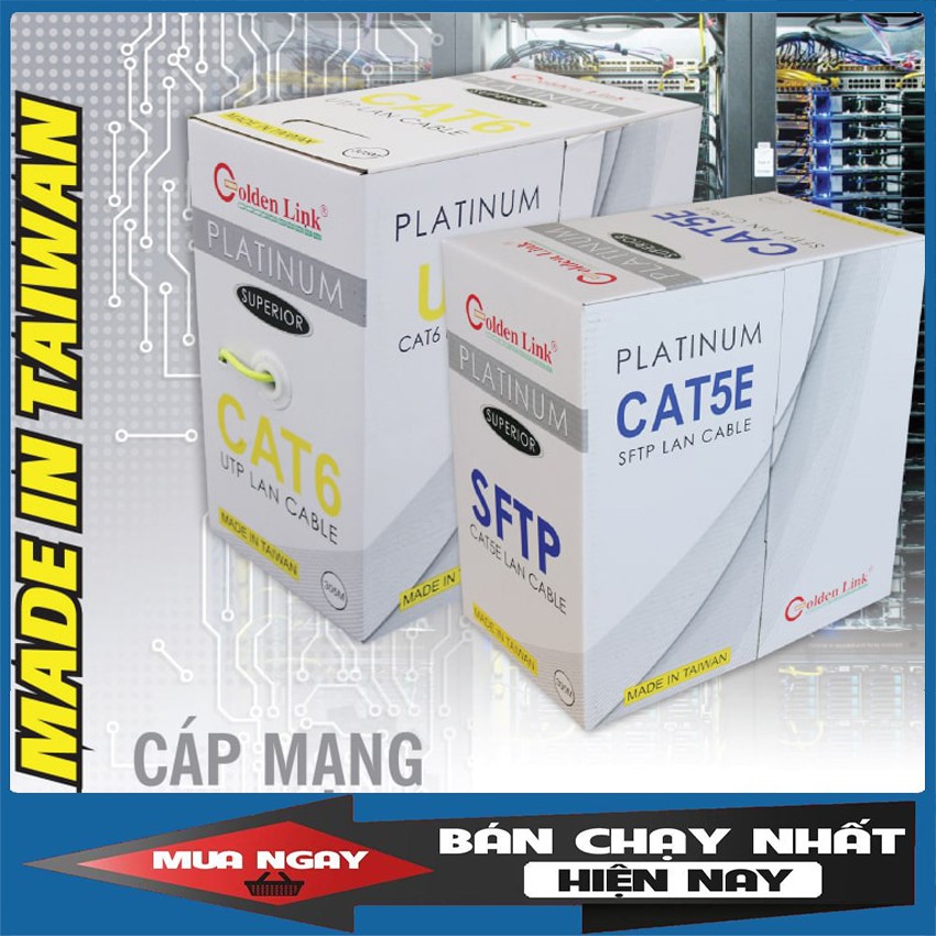 [CHÍNH HÃNG] Cáp mạng Cat5e Golden Link chất lượng cao - Đại lý phân phối toàn quốc