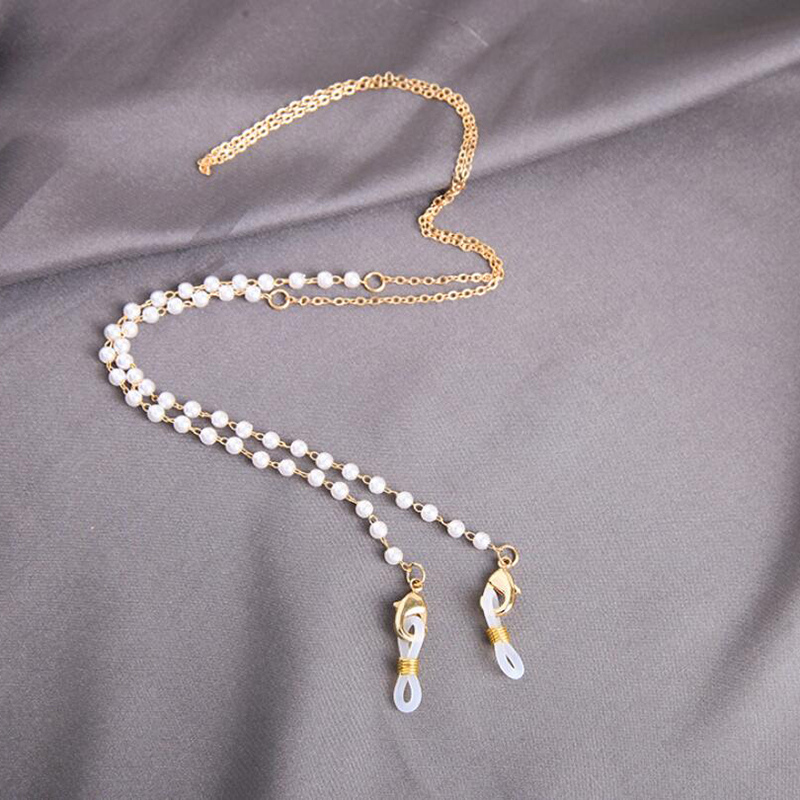 Dây đeo mắt kính đính ngọc trai giả thời trang dành cho nữ