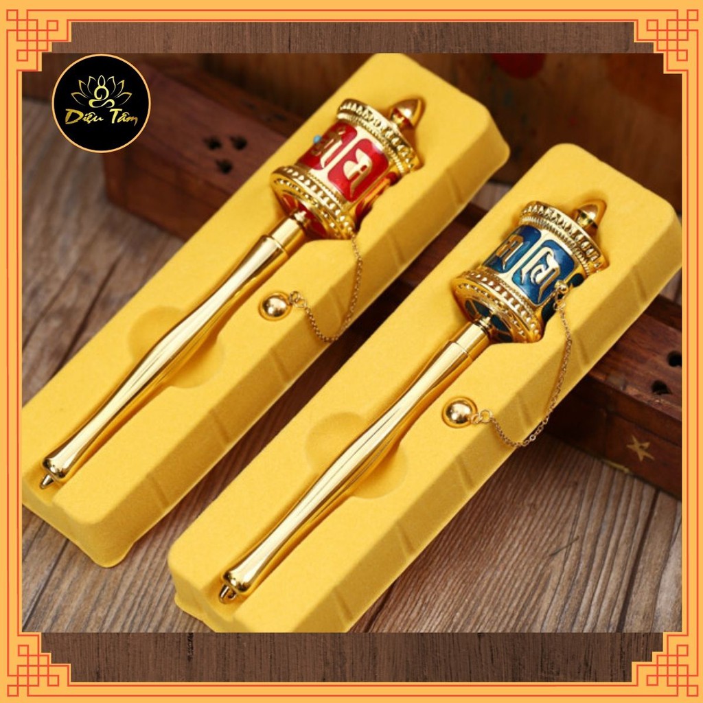 Kinh luân cầm tay Tây Tạng - Bánh xe Mani Kinh Luân cầm tay xoay Tây Tạng cầu bình an