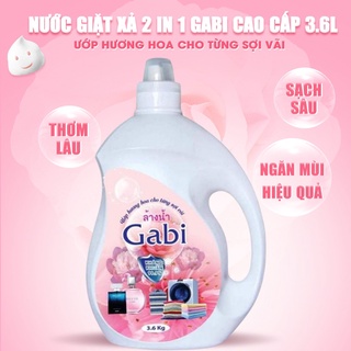 Nước giặt xả vải quần áo Gabi, nước giặt Thái Lan đậm đặc thơm lâu, nước giặt sinh học cho quần áo trẻ sơ sinh