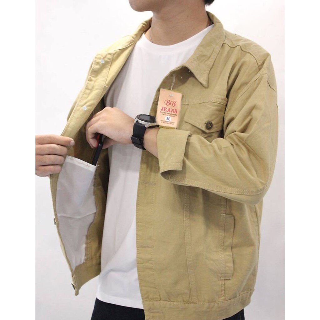 Áo Khoác KAKI Jean Nam Nữ  màu  ĐEN Unisex from rộng  chất tốt Mata