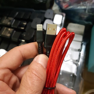 Cáp Dù Lightning GH01 Dài 2m Cho Iphone, Ipad, Hàng Nhập Khẩu