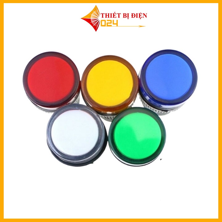 Đèn led báo pha AD16-16C phi 16mm điện áp 12V, 24V gắn tủ điện