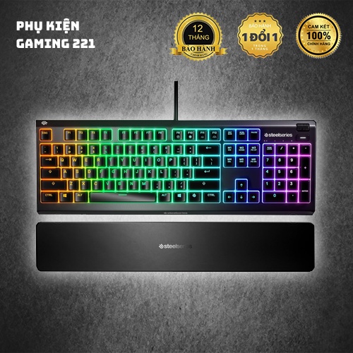 Bàn Phím Cơ Chơi Game Có Dây - Steelseries Apex 3 RGB - Hàng Chính Hãng