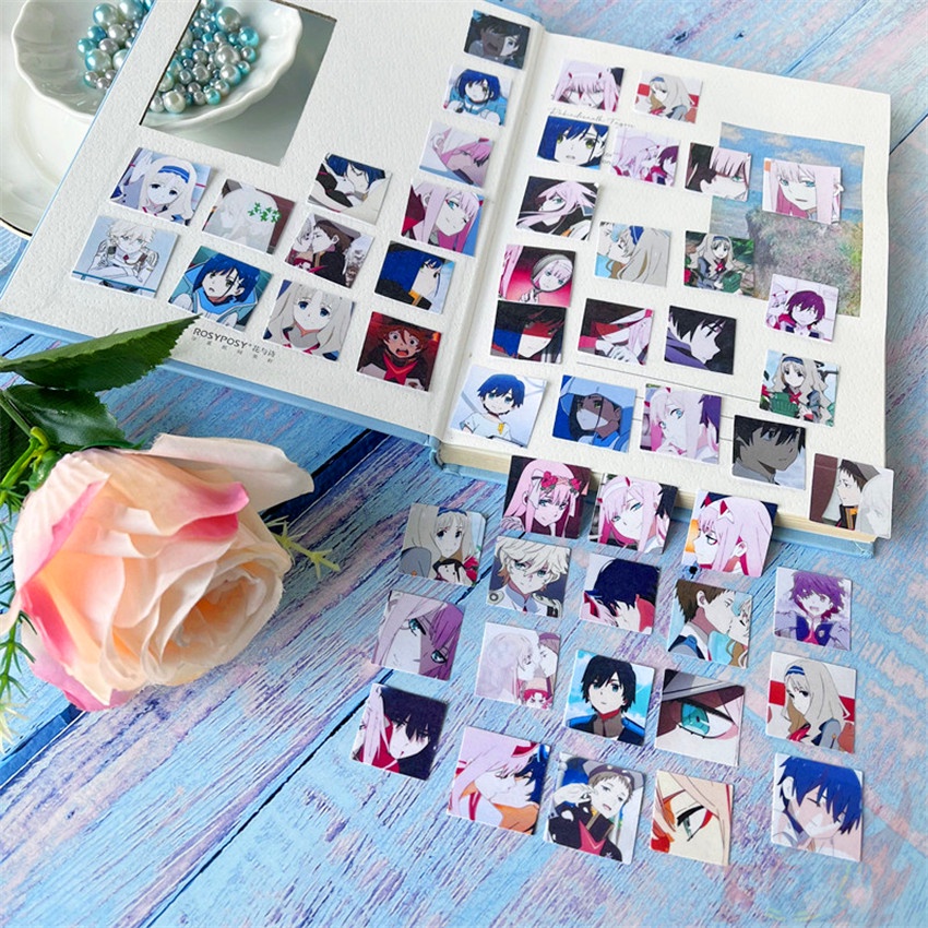 ★★★ DARLING in the FRANXX Q-6 Mini Diary Manual Stickers ★★★  50Pcs/Set DIY Fashion Album Decor Decals Stickers