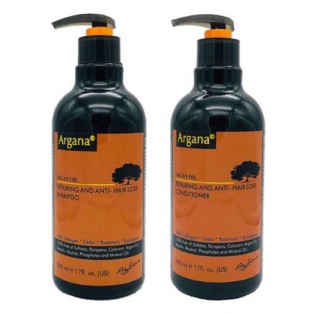 XẢ KHO CẶP DẦU GỘI DẦU XẢ ARGANA 500ML - NGĂN RỤNG TÓC - PHỤC HỒI