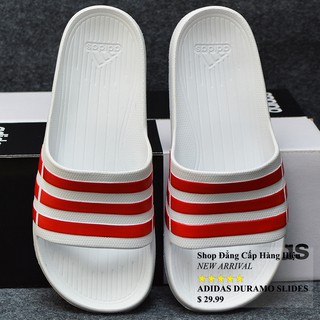 Dép Adidas Duramo chính hãng màu trắng sọc đỏ