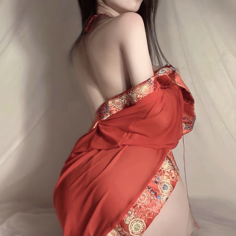 Đồ ngủ sexy gợi cảm cosplay cổ trang tơ đỏ | BigBuy360 - bigbuy360.vn