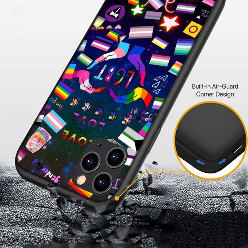 Ốp Điện Thoại Họa Tiết Cầu Vồng LGBT CA52 Cho iPhone 5 5S 6 6S 7 8 11 Pro Max Plus SE XR