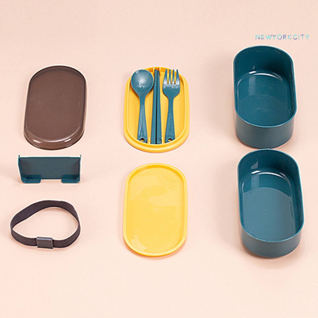 Hộp Đựng Cơm Trưa Hai Tầng Bằng Nhựa Chống Dính Dung Tích 700ml