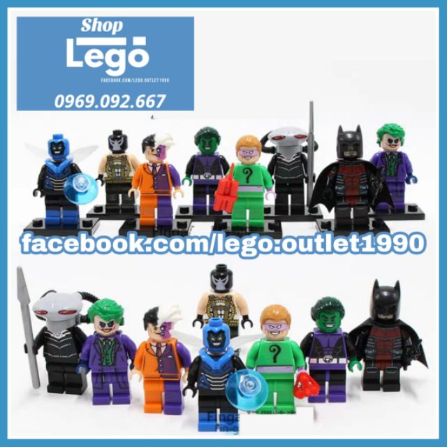 Xếp hình Nghiệp đoàn tội phạm DC Comics Gotham Batman Joker Manta Lego Minifigures POGO PG8018