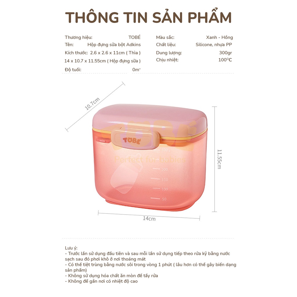 Hộp đựng sữa thương hiệu TOBé