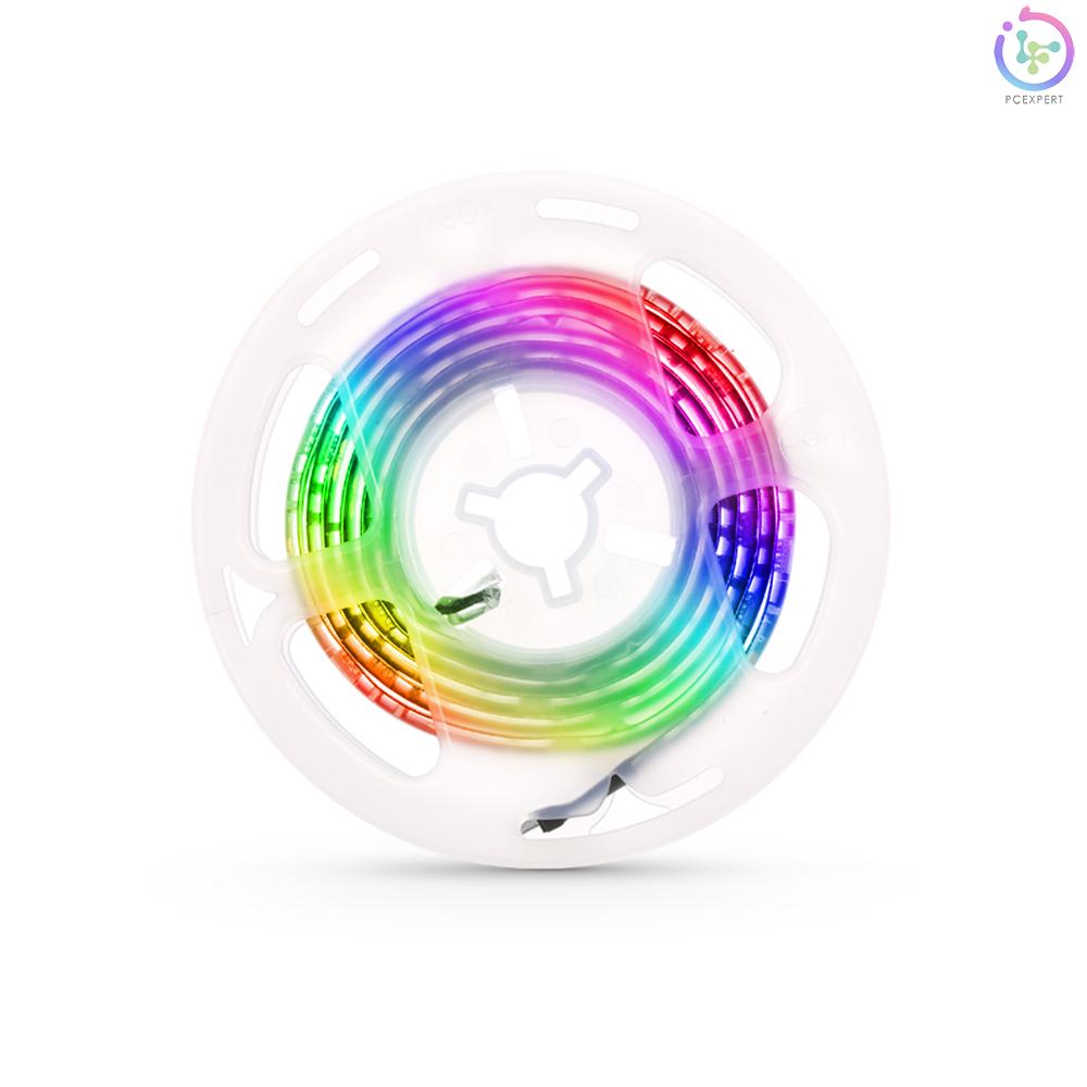 Dải dây đèn LED RGB 5V chiếu sáng nền màn hình TV bàn vỏ máy tính 3 phím điều khiển dài 1M