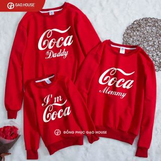 Áo gia đình thu đông coca