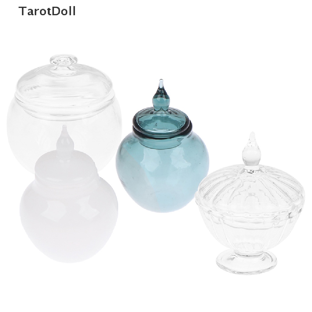 Hũ Thủy Tinh Mini Đựng Kẹo / Món Tráng Miệng Tỉ Lệ 1: 12 Trang Trí Nhà Búp Bê