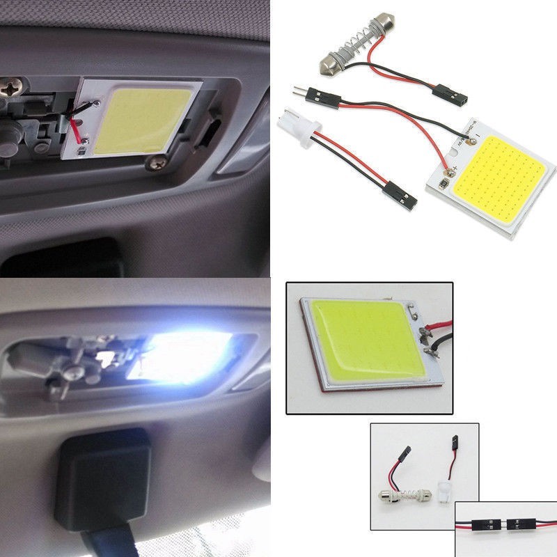Bảng Đèn LED T10 48 SMD COB Ánh Sáng Trắng Cho Nội Thất Xe Hơi
