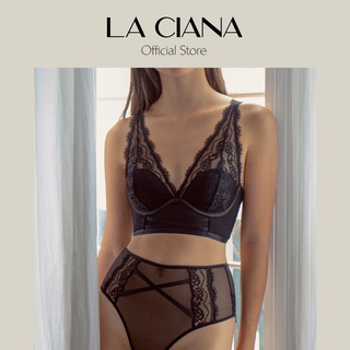 Vittoria bra set đồ lót ren cao cấp - set 00016 - la ciana - màu đen