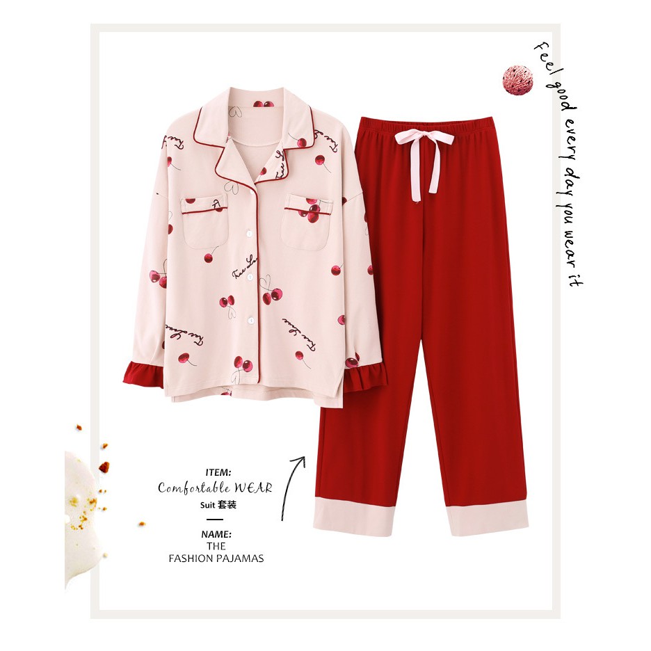 [11 mẫu] Bộ Pijama Nữ Cotton 100% Dài Tay Đẹp | BigBuy360 - bigbuy360.vn