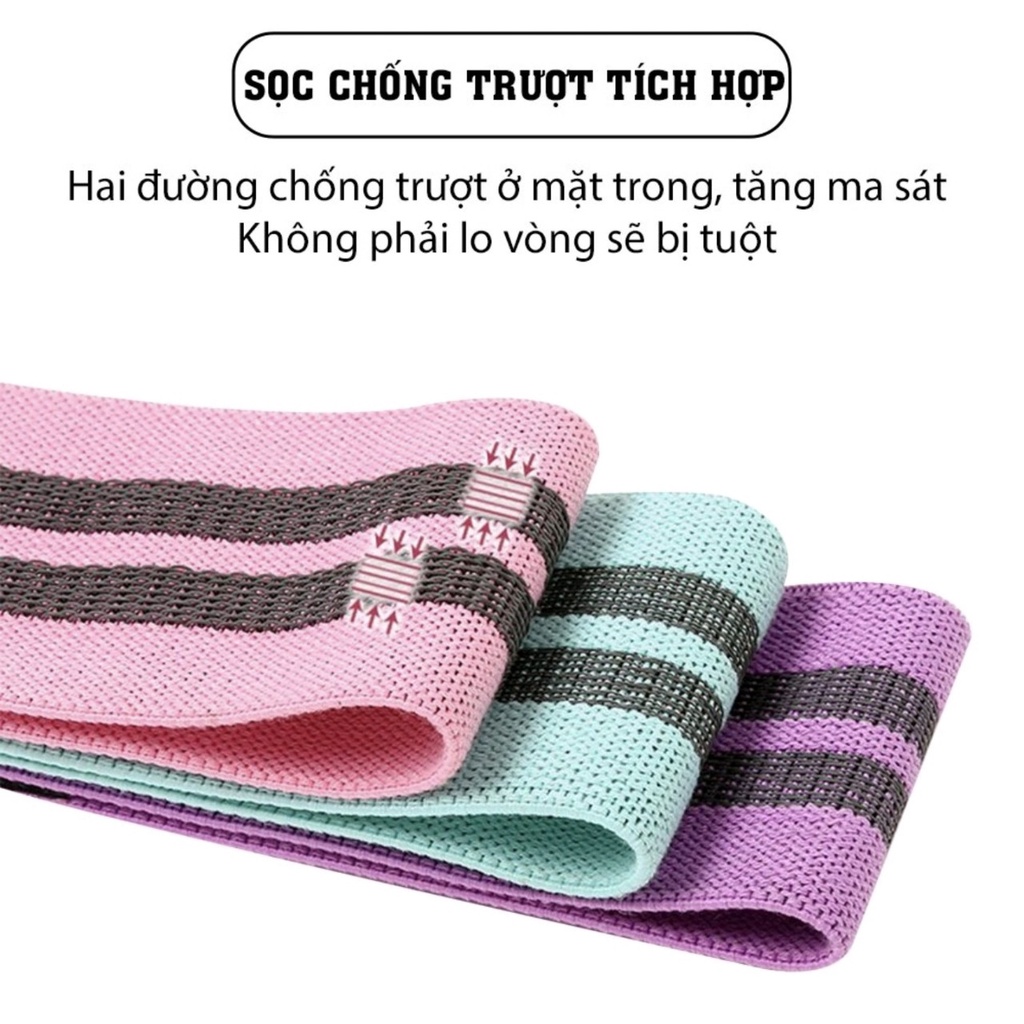 Dây Kháng Lực MiniBand Tập Mông set 3 dây Aolikes Cao Cấp - Dễ dàng tập luyện mọi nơi