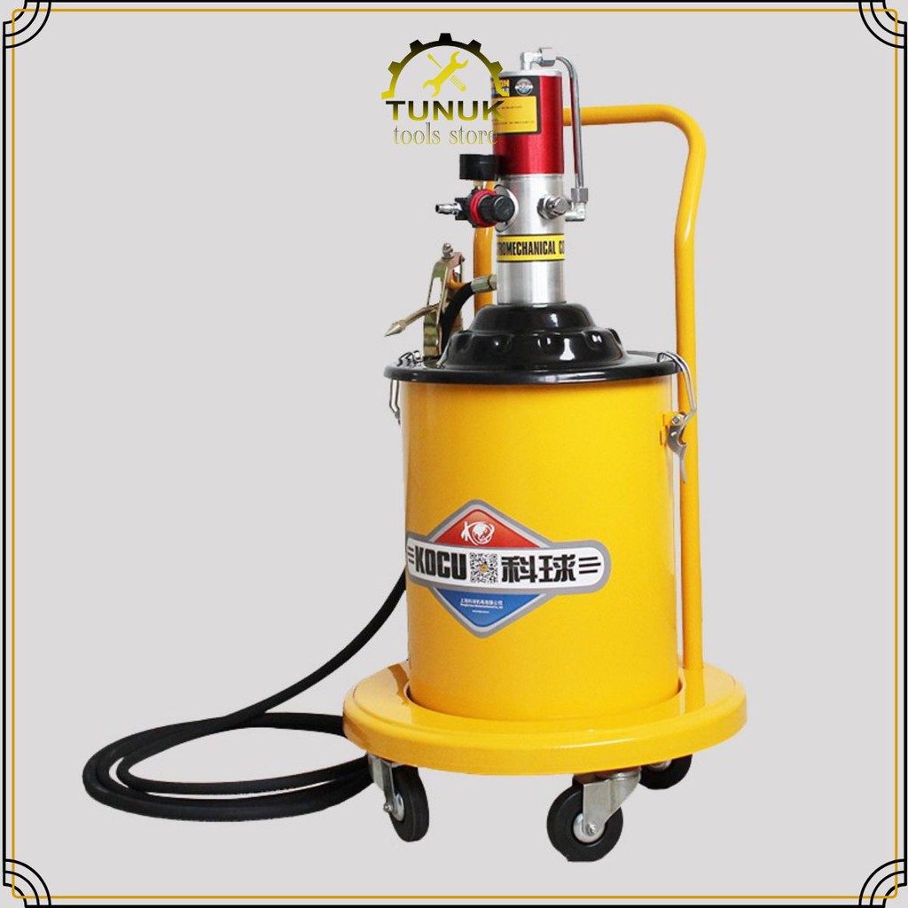Máy bơm mỡ hơi Kocu Gz-9T dung tích 20L ,bình bơm mỡ khí nén Tunuk