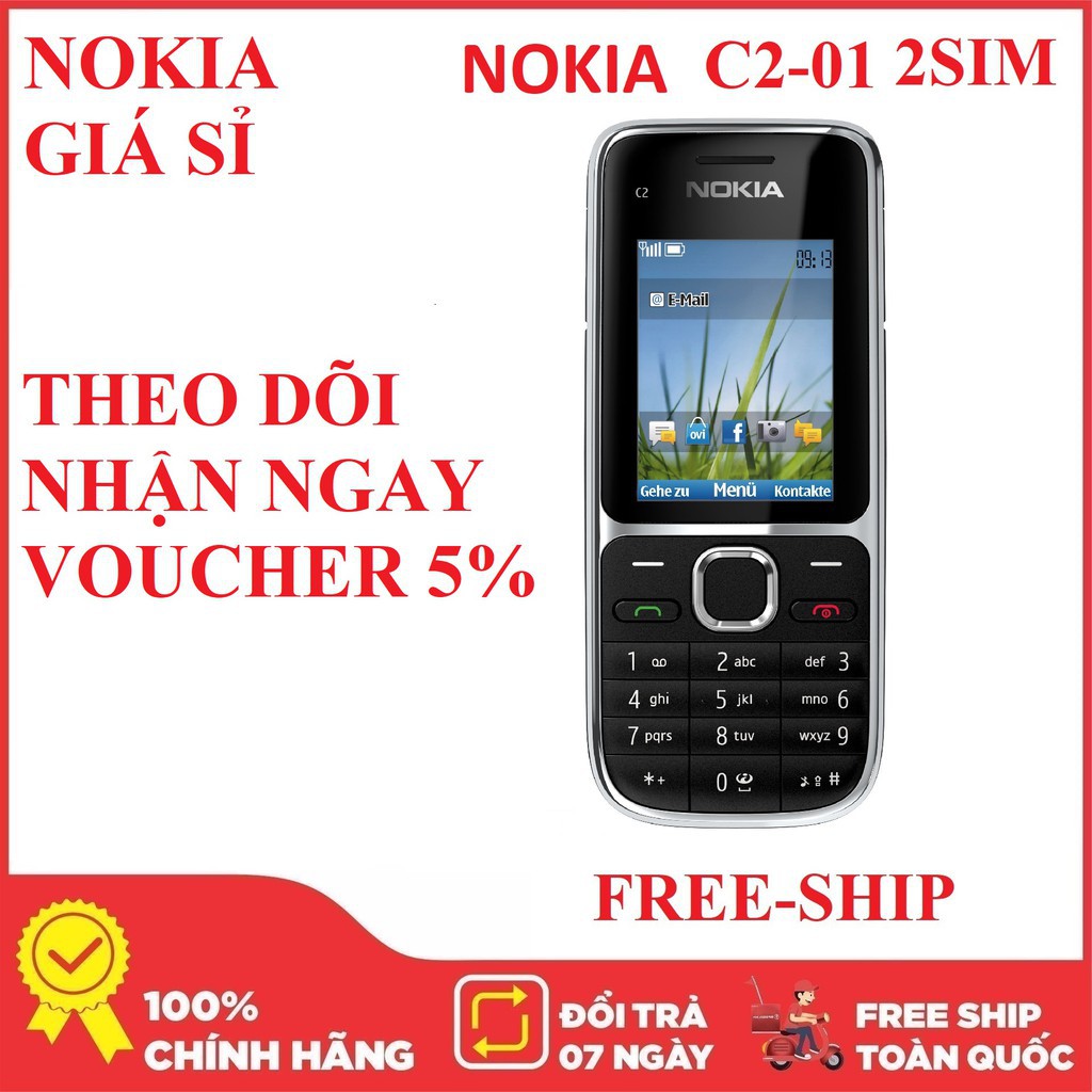 Điện thoại NOKIA C2 01 - 2SIM - Có chụp hình - Nghe nhạc - NOKIA GIÁ SỈ