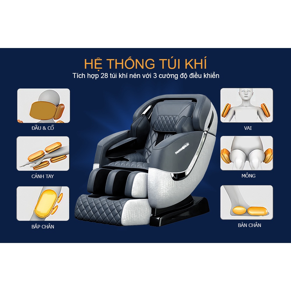 Ghế massage Panworld PW-5519 thương hiệu Thái Lan massage toàn thân cao cấp
