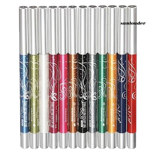 (Hàng Mới Về) Set 12 Bút Kẻ Mắt Trang Điểm Làm Đẹp Chuyên Nghiệp | BigBuy360 - bigbuy360.vn