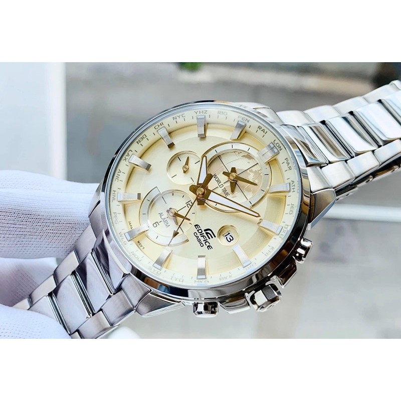 Đồng hồ kim nam dây thép Casio Edifice World Time ETD 310D 9AVUDF