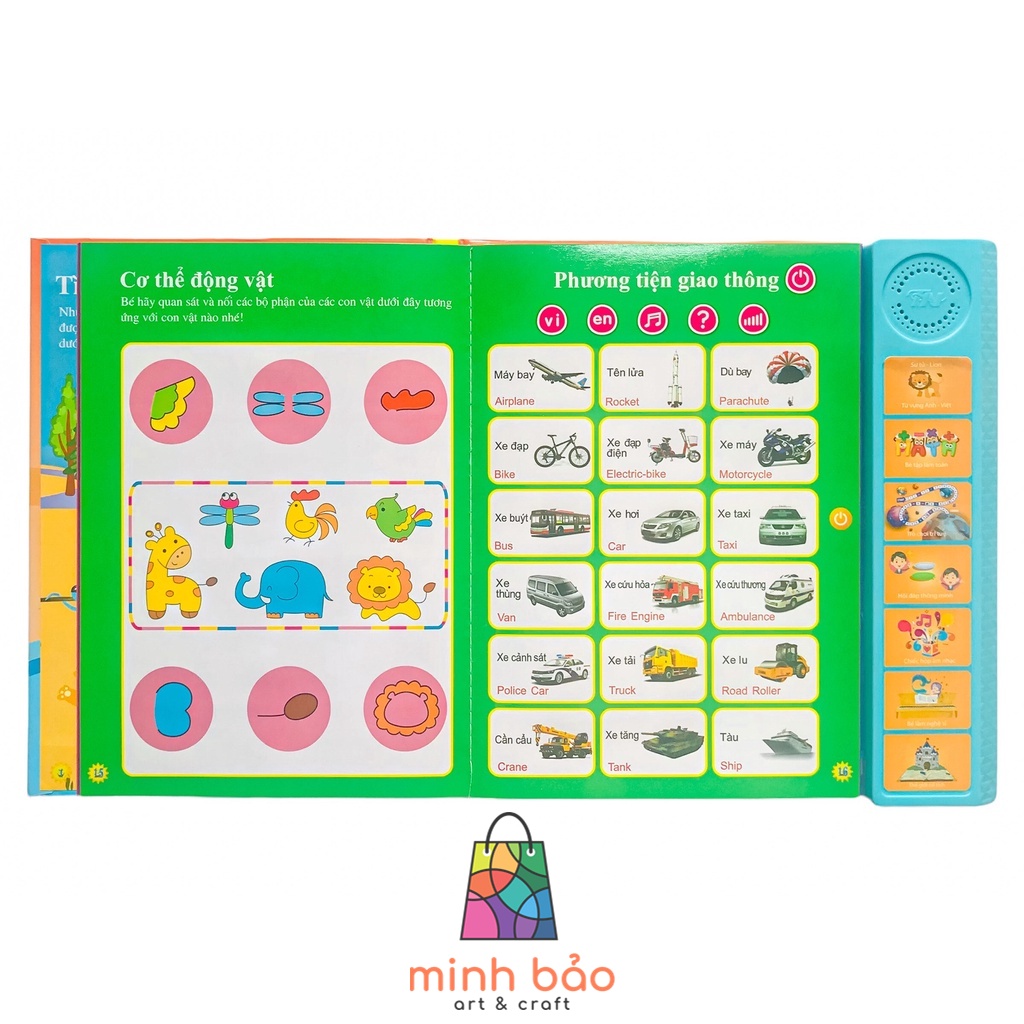 MẪU MỚI NHẤT - SÁCH NÓI SONG NGỮ ANH-VIỆT CHO BÉ TỪ 3 TUỔI