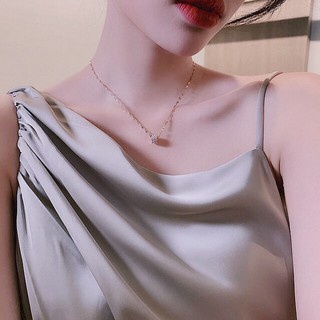 Mặc gì đẹp: Xinh xinh với Dây chuyền kim loại sợi mảnh mặt hình học đính đá phong cách Hàn Quốc dành cho nữ