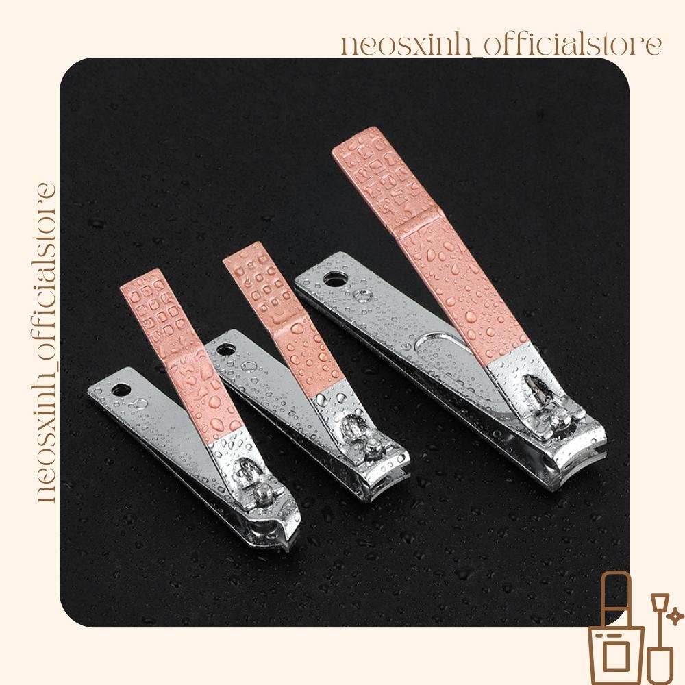 Cắt Bấm Móng Tay Mạ Hồng 3 Kiểu Bằng Thép Không Gỉ - Neosxinh Nails