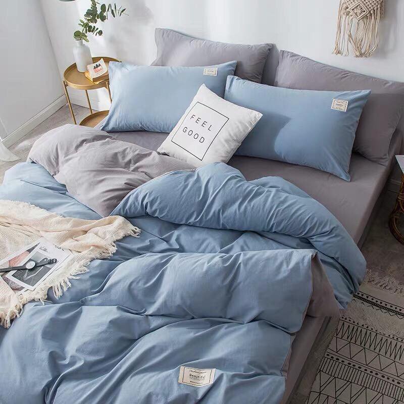 Bộ ga gối Cotton Tici Siêu mịn mát 4 món - Ga gối chăn hè