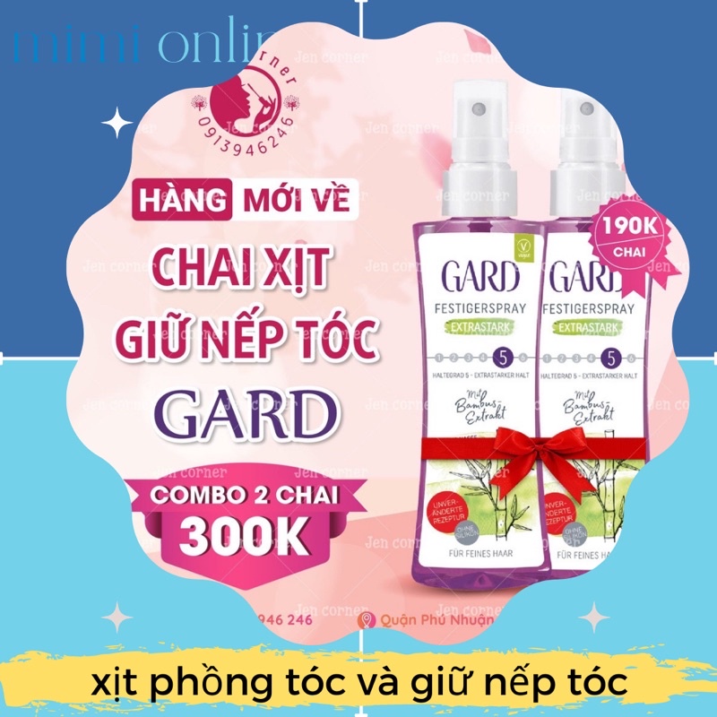 [Có sẵn] Chai xịt giữ nếp tóc Gard 145ml- đức