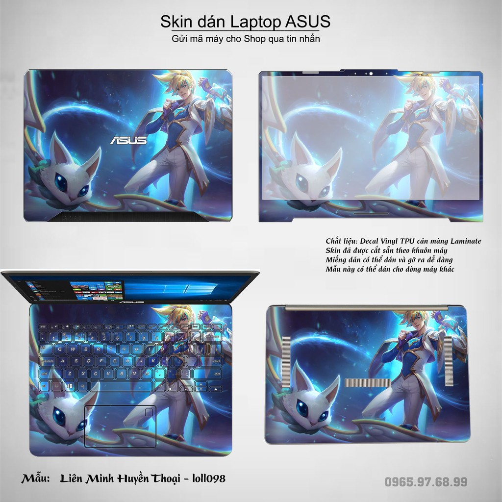 Skin dán Laptop Asus in hình Liên Minh Huyền Thoại _nhiều mẫu 14 (inbox mã máy cho Shop)
