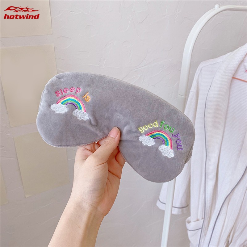 Mặt nạ mắt ngủ in hình cầu vồng dễ thương